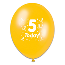 Tiger Feet Age 5 Birthday 10" Balloons 6x8pk