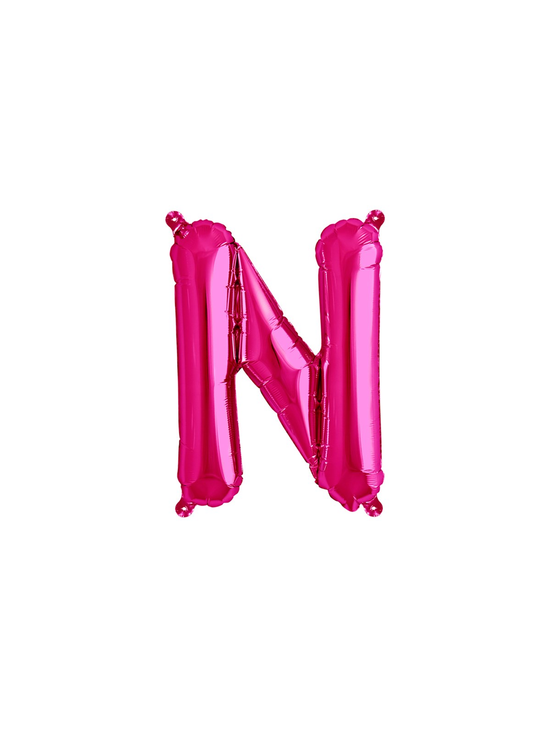 Northstar Foil Balloon Magenta 16" Letter N