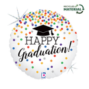 Grabo Graduation Holo Confetti 18" Foil Balloon