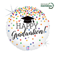 Grabo Graduation Holo Confetti 18" Foil Balloon