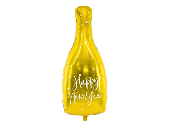 PartyDeco New Year Champagne 32" Foil Balloon