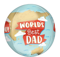 Anagram Foil Balloon Orbz World's Best Dad 16
