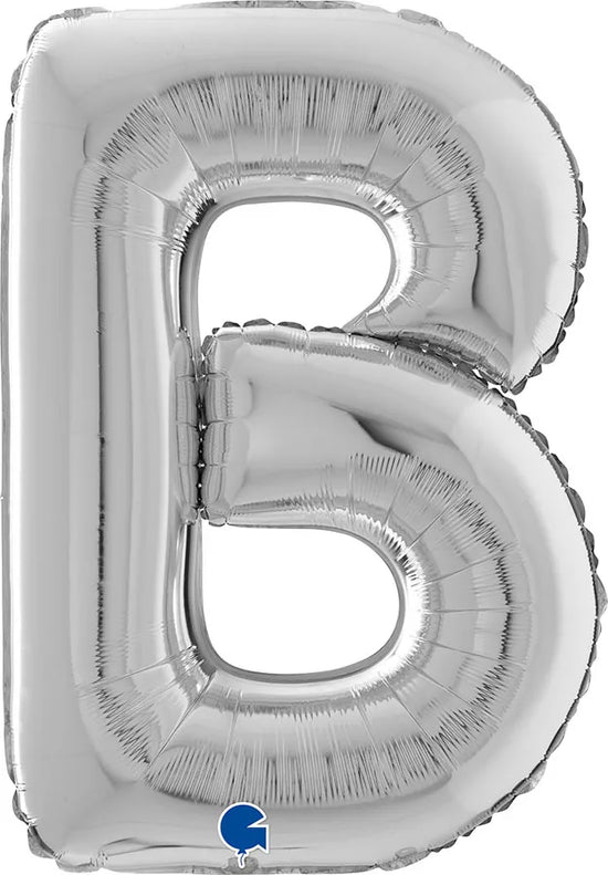 Grabo Foil Balloon Silver 26" Letter B