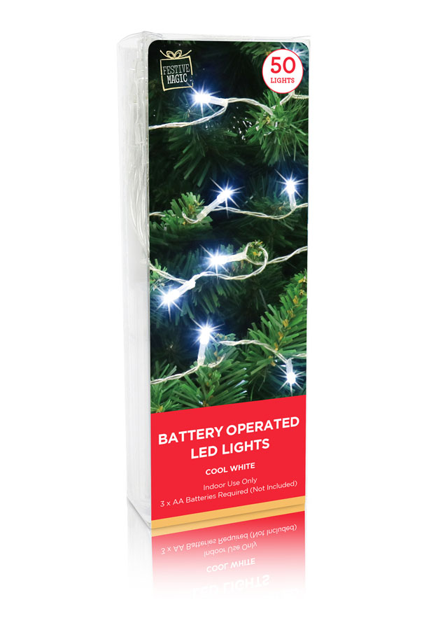 LED Lights String White 50pk