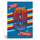 Prelude Pzazzle C50 Birthday Age 9 6pk