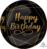 Anagram Elegant Birthday 15" Orbz Foil Balloon