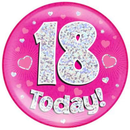Oaktree Badge 18 Today Pink Jumbo 6