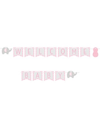 Little Peanut Welcome Baby Girl Banner