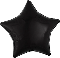Anagram Foil Balloon Opaque Black Star 18"