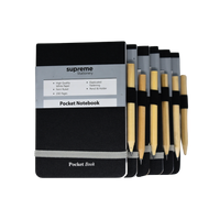 Pocket Notebook W/Pencil 6pk