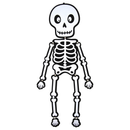 Felt Decoration Skeleton 20x60cm