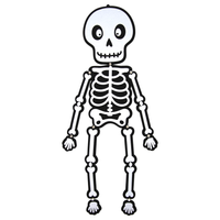 Felt Decoration Skeleton 20x60cm