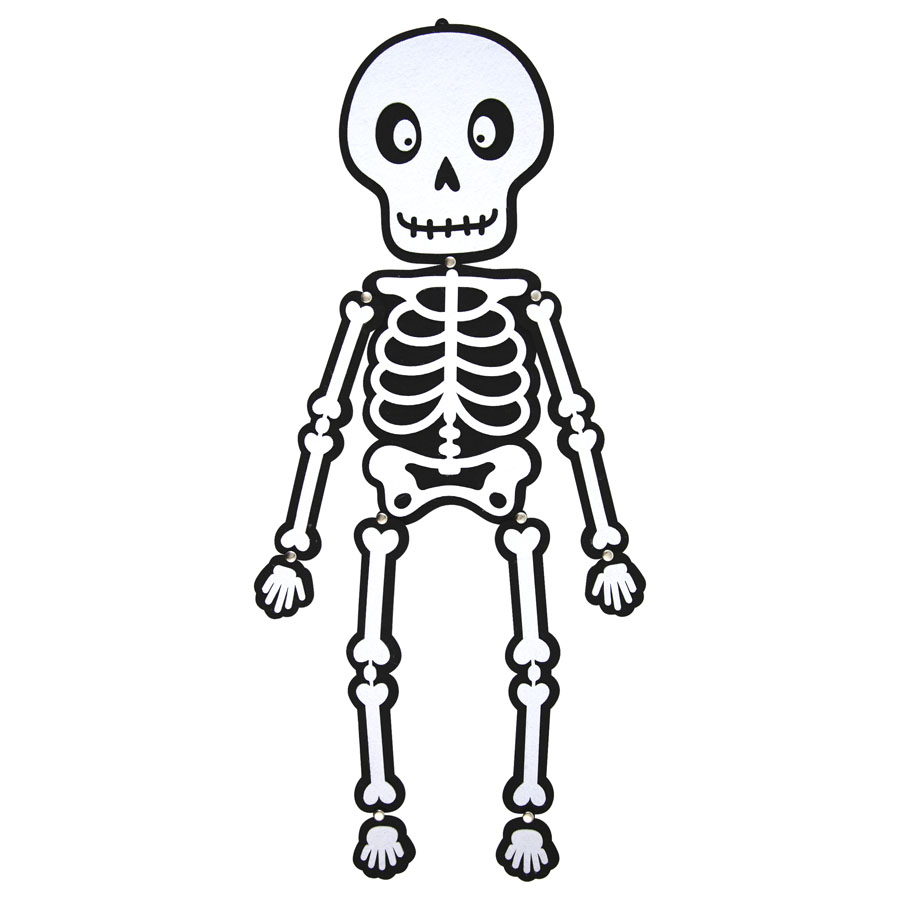 Felt Decoration Skeleton 20x60cm