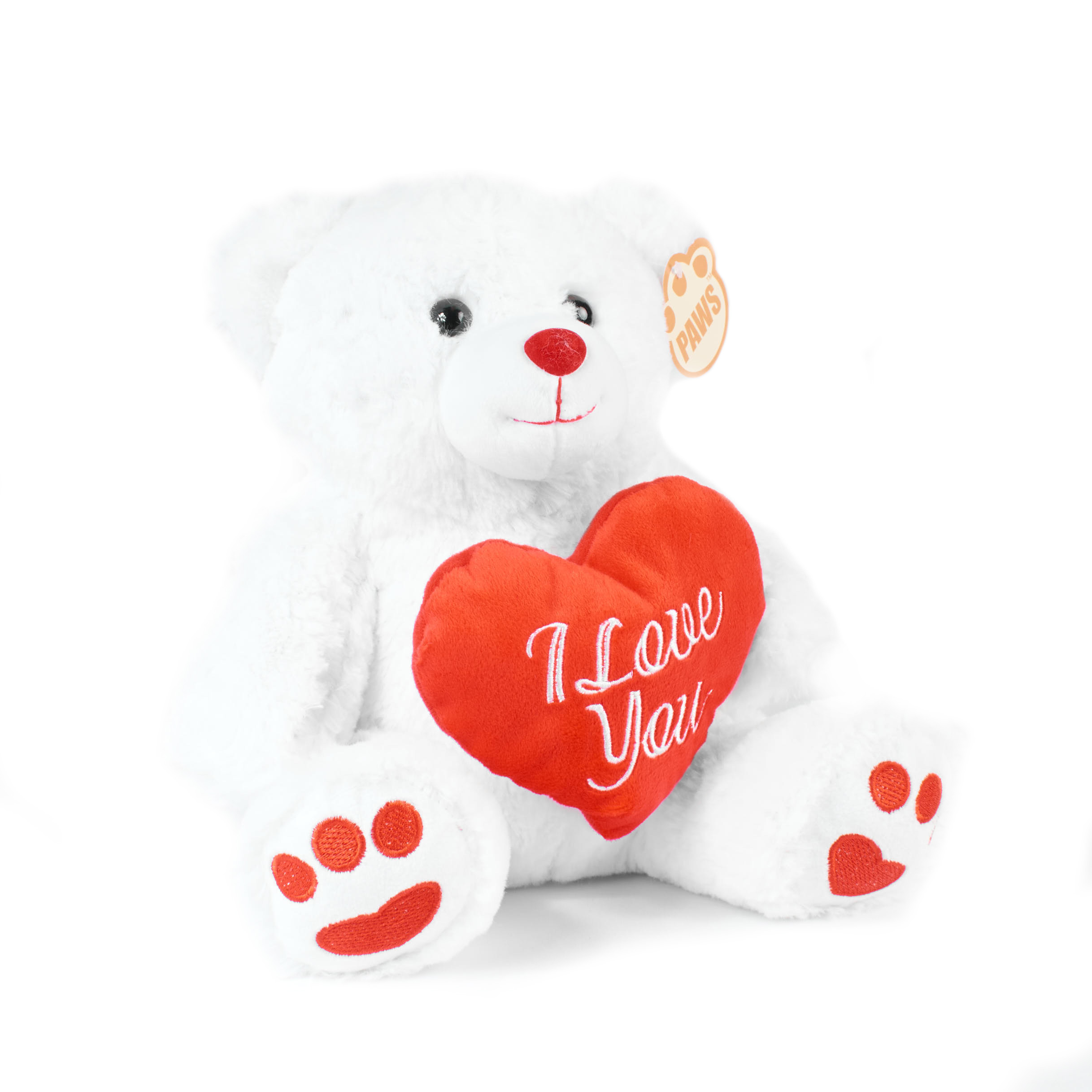 Bear With Heart White 10.5