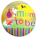 Mum to Be Stork Big Badge