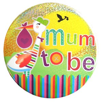 Mum to Be Stork Big Badge