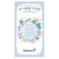 Prelude Christening Twins card pack featuring six elegant cards with religious-themed designs for twins' christening celebrations.
