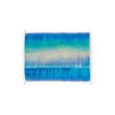 Blue iridescent curling ribbon for balloons, 50 yards long, by Unique, showcasing shiny, wavy ribbon on a white background.