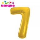 Unique Foil Balloon Classic Gold 34" Number 7