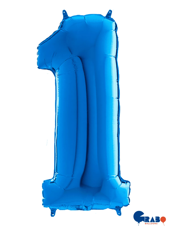 Grabo Foil Balloon Blue 26" Number 1