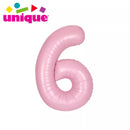 Unique Foil Balloon Matte Pink 34" Number 6