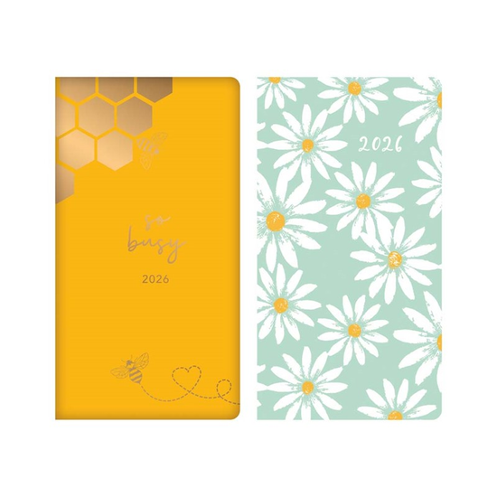 Diary Slim WTV Bee & Daisy 2027 18pk