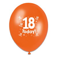 Tiger Feet Age 18 Birthday 10" Balloons 6x8pk