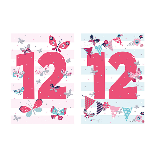 Poppyhill C50 Birthday Age 12 12pk