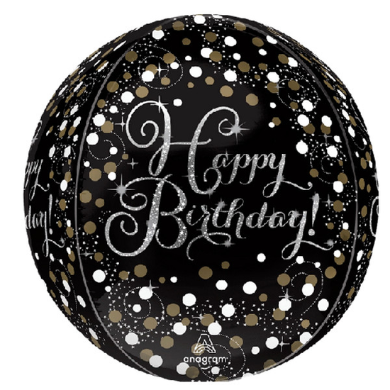 Anagram Sparkling Birthday 15" Orbz Foil Balloon