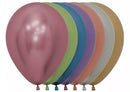 Sempertex Reflex Assortment 12-inch latex decorators balloons in various colors, 12-pack for creative balloon decorating.