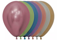 Sempertex Reflex Assortment 12-inch latex decorators balloons in various colors, 12-pack for creative balloon decorating.