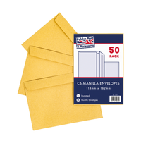 Pukka Pads 50 Pack Envelopes Gummed Manilla C6