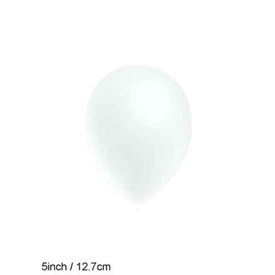 Decotex Pro Metallic White 5" Latex Balloons 100pk