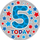 Big Badges Age 5 Male 6pk