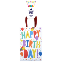 Eurowrap 6 Pack Party Bags Happy Birthday