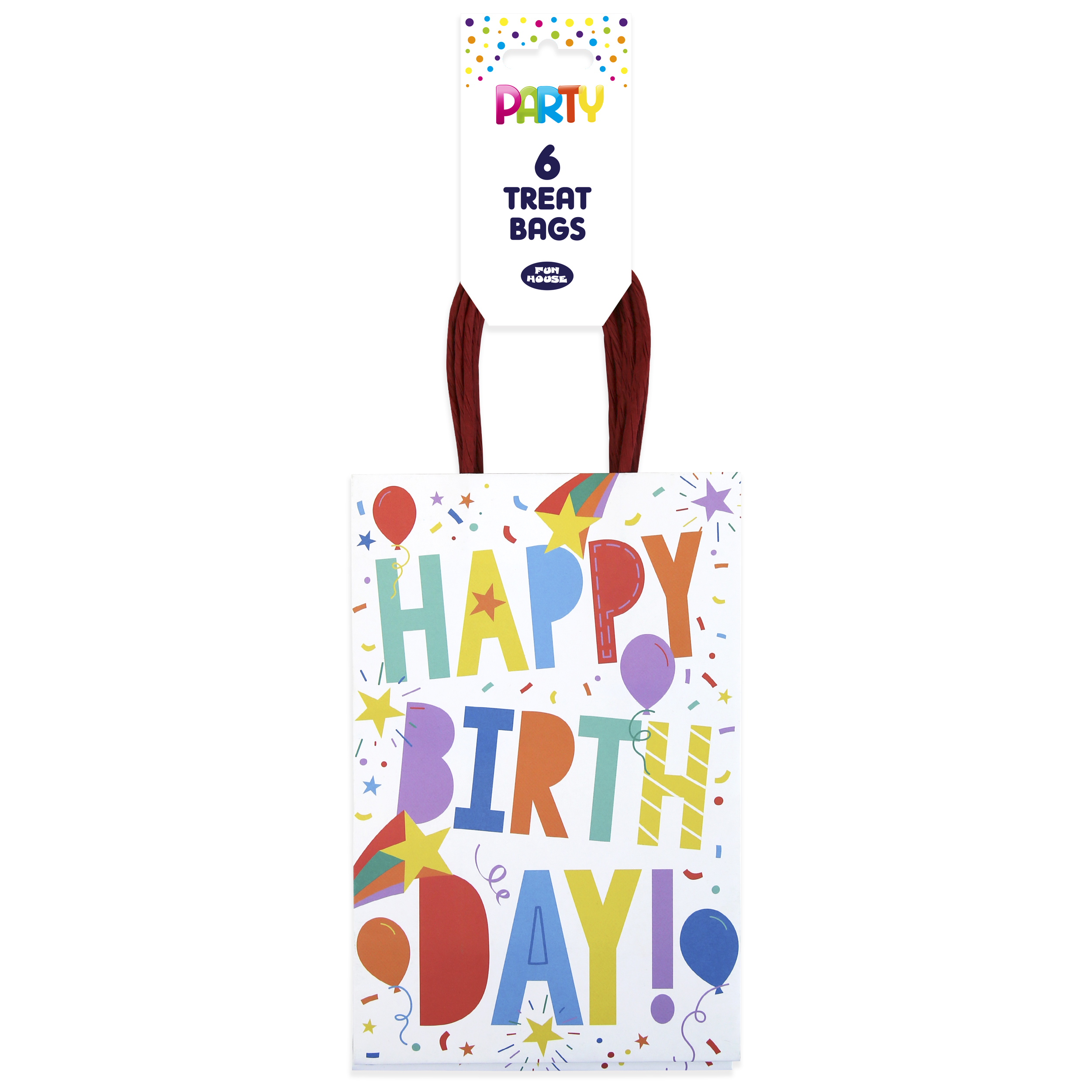 Eurowrap 6 Pack Party Bags Happy Birthday