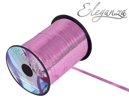 Eleganza Ribbon Holo Light Pink 5mm x 250yds