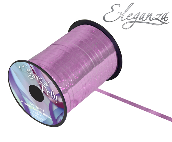 Eleganza Ribbon Holo Light Pink 5mm x 250yds