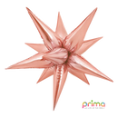 Prima Foil Balloon Rose Gold Starburst 40"