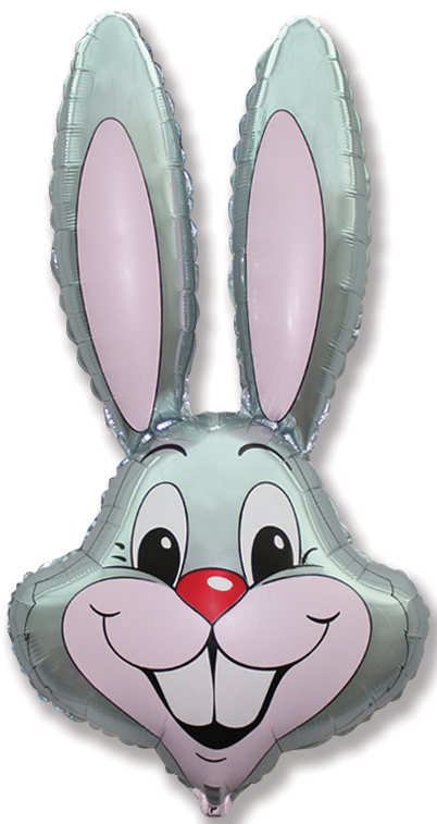 Jumbo Grey Rabbit 35" Foil Balloon (Loose)