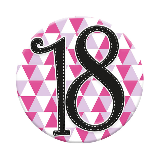 Small Badges Age 18 Female 6pk
