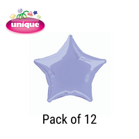 Unique 12 Pack Foil Balloon Lavender Star 20