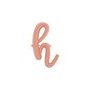 Grabo Foil Balloon Rose Gold 14" Letter H
