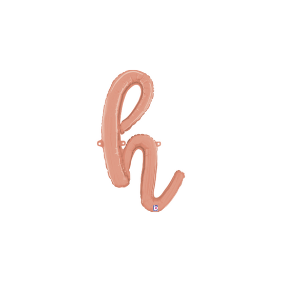 Grabo Foil Balloon Rose Gold 14" Letter H