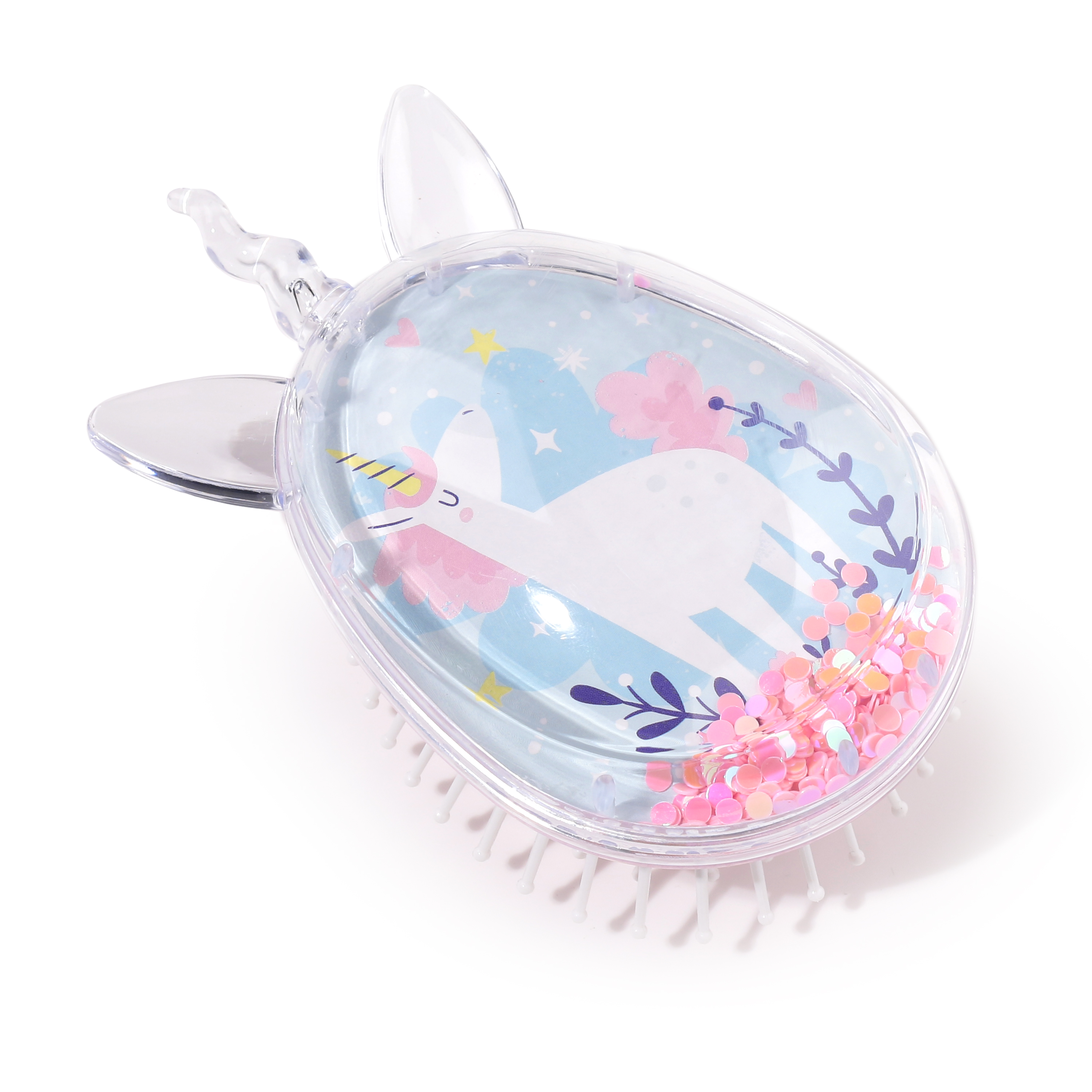 Shaped Glitter Hair Brush Unicorn Magic
