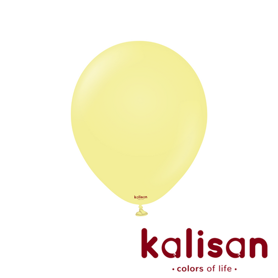 Kalisan Macaron Yellow 12" Latex Balloons 100pk