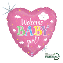 Grabo Foil Balloon Welcome Baby Girl 18"