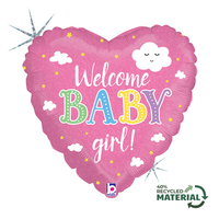 Grabo Foil Balloon Welcome Baby Girl 18"