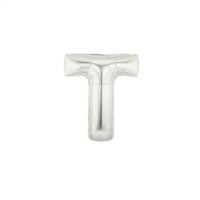 Oaktree Foil Balloon Silver 7" Letter T