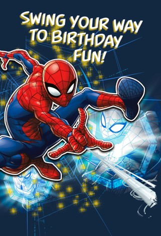 Hallmark 6 Pack Cards C32 Birthday Spider-Man
